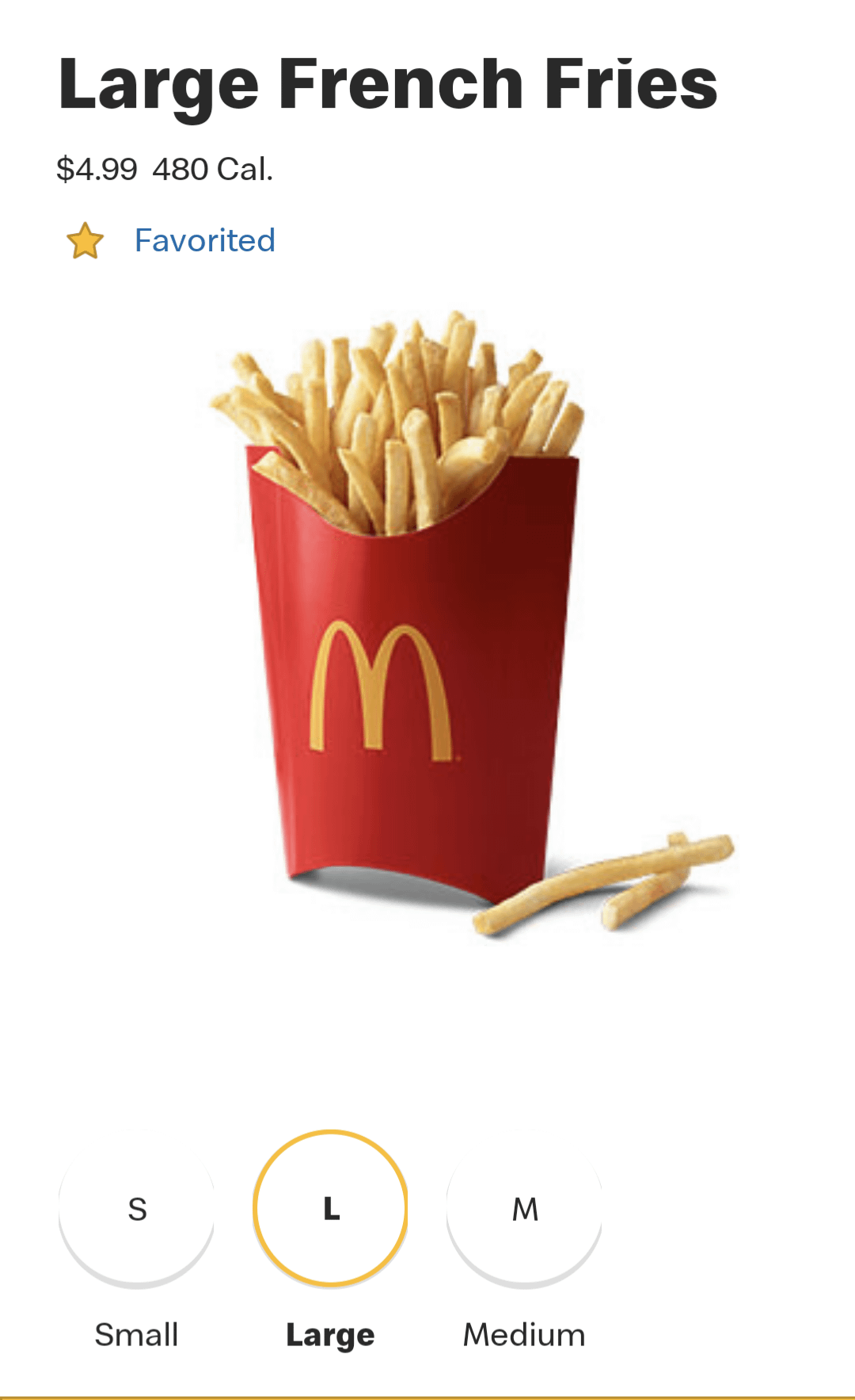 How Much is a Large Fry from Mcdonald'S